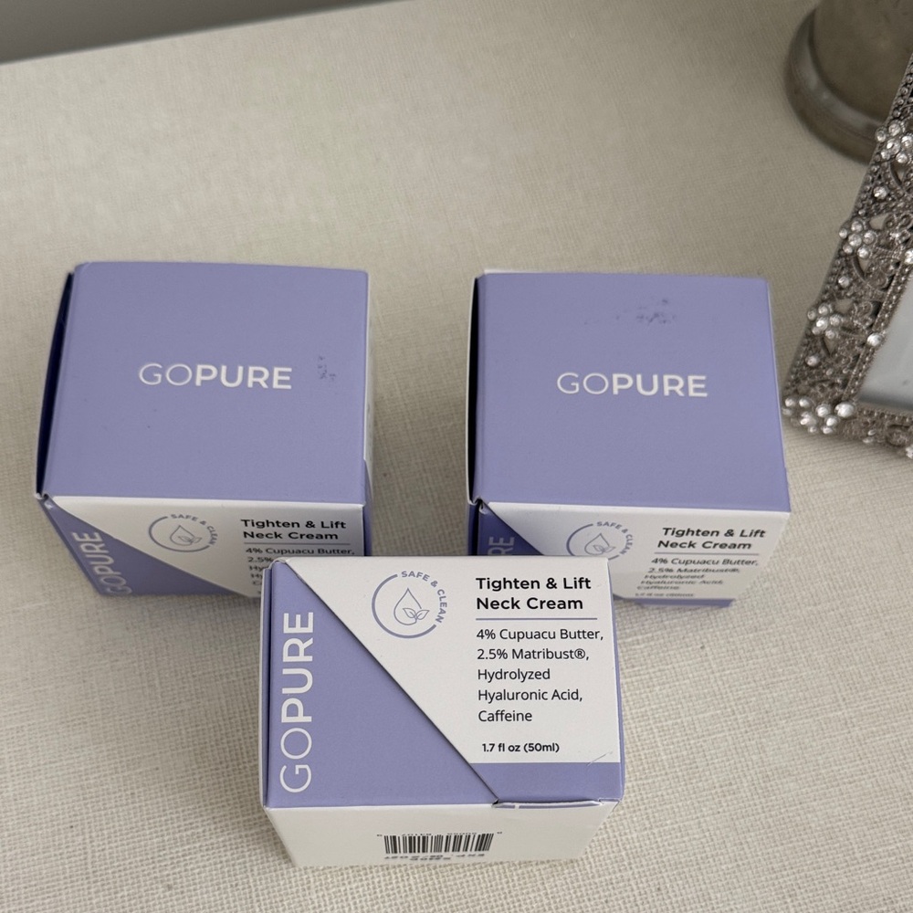 Brand New Set of 3 Go Pure - Tighten and Lift Neck Cream - Picture 7 of 12